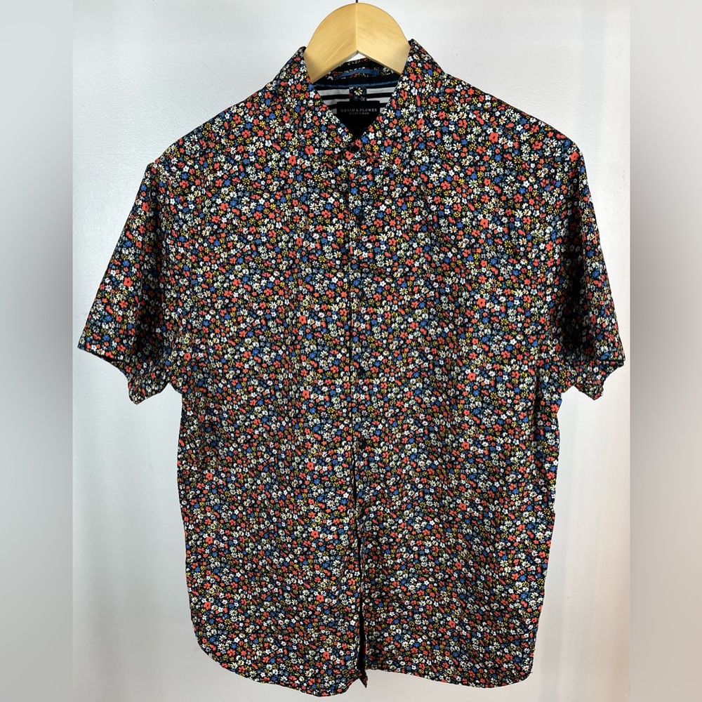 Denim & Flower Button Up Floral Cotton Shirt